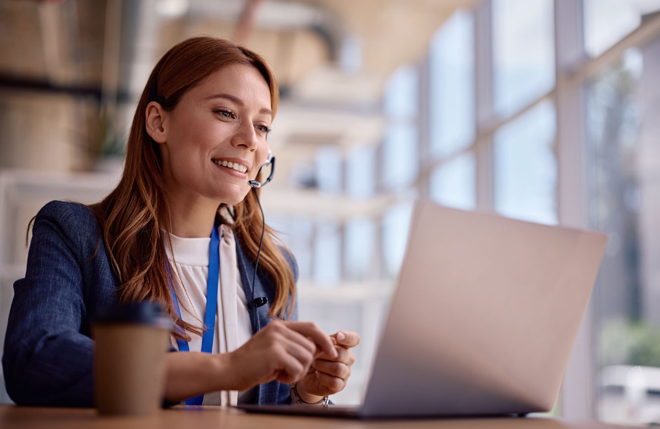 Business Owner on webinar