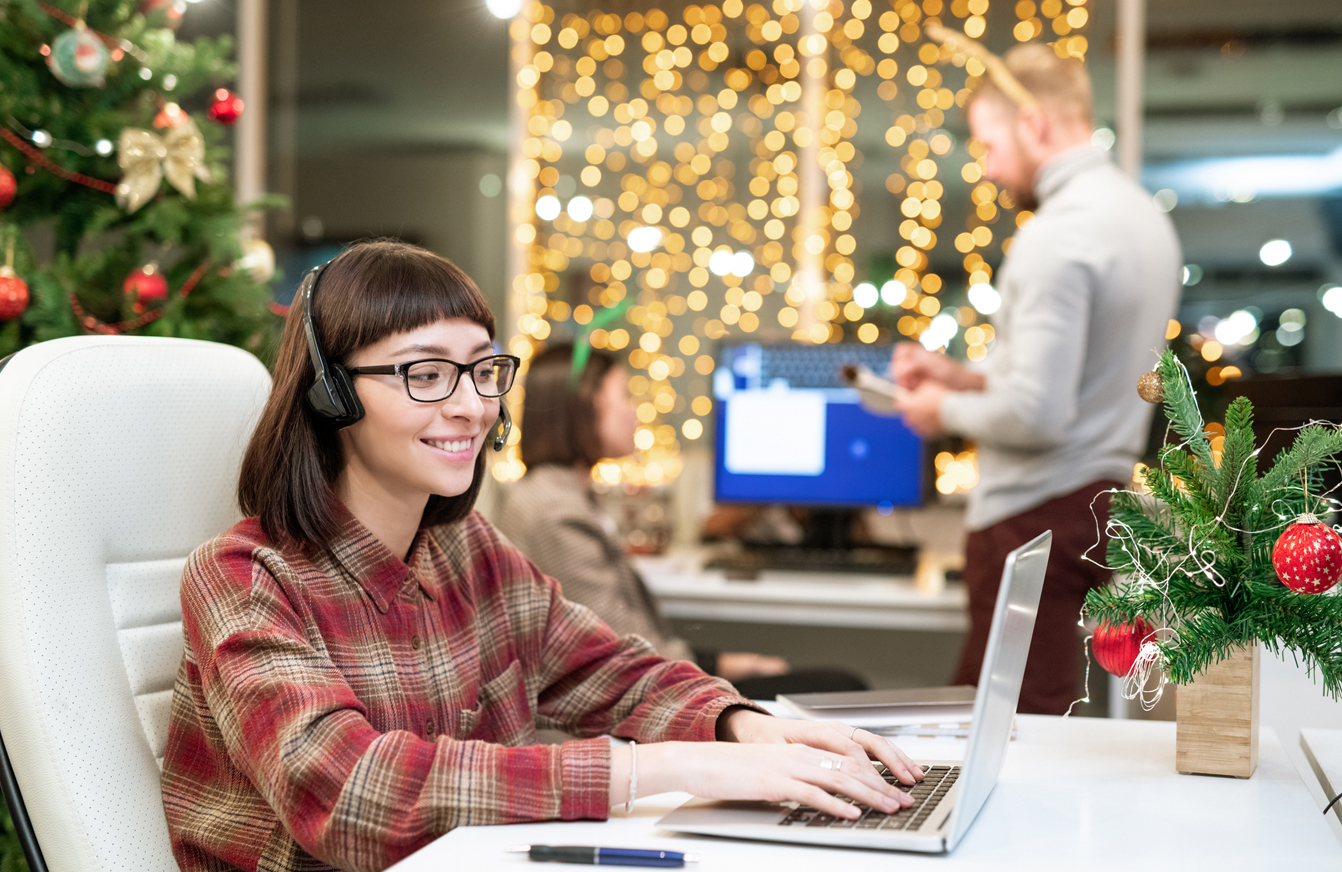 Office at Christmas Time